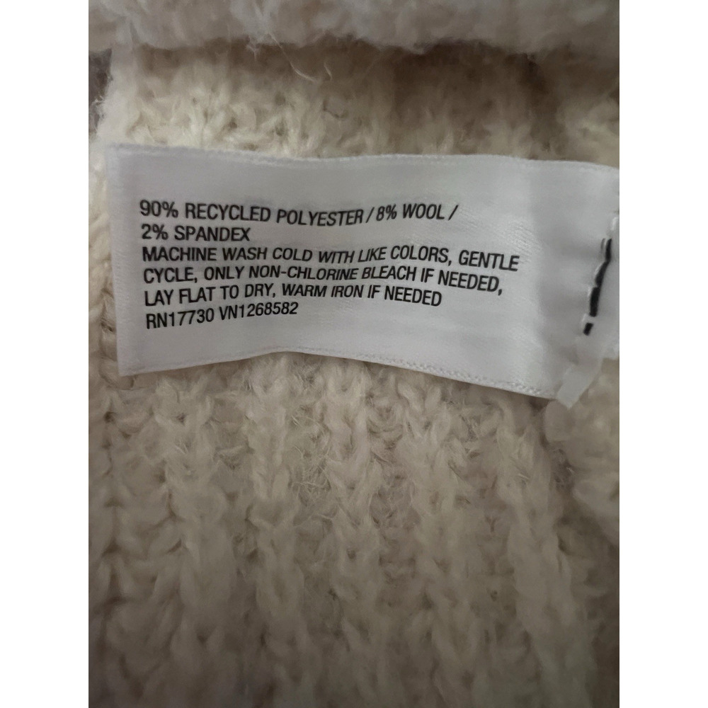 New Day Cable Knit Fisherman Pullover Cream Sweater Mens XS Womens Medium New - Picture 9 of 9